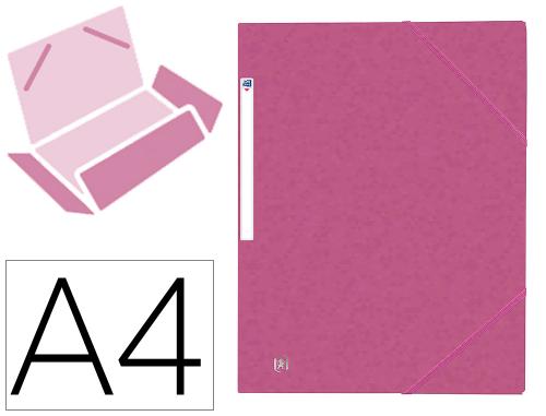 Chemise 3 rabats elba top file carte lustrée format a4 élastique coloris lilas