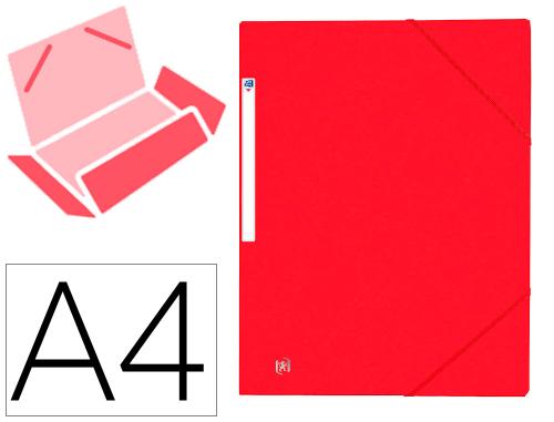 Chemise 3 rabats elba top file carte lustrée format a4 élastique coloris rouge