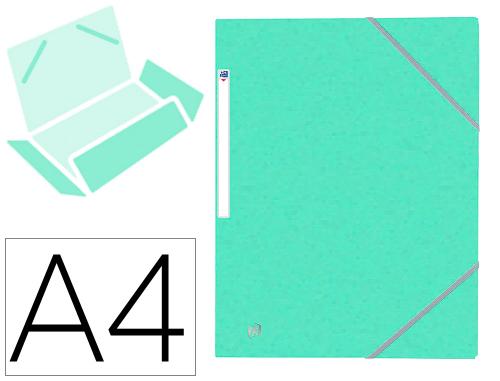 Chemise 3 rabats elba top file carte lustrée format a4 élastique coloris vert anis