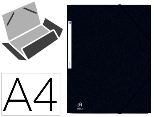 Chemise à élastique 3 rabats Oxford Eurofolio carte grainée 450g 24x32cm couleur noir