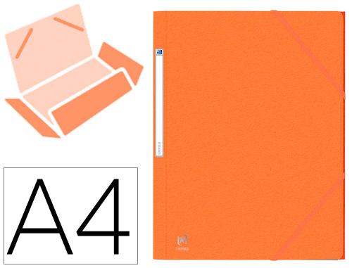 Chemise à élastique 3 rabats Oxford Eurofolio carte grainée 450g 24x32cm couleur orange