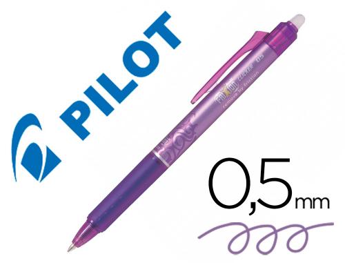 Pilot Frixion Ball Clicker - Roller Effaçable - Pointe Fine 0,5 mm - Violet