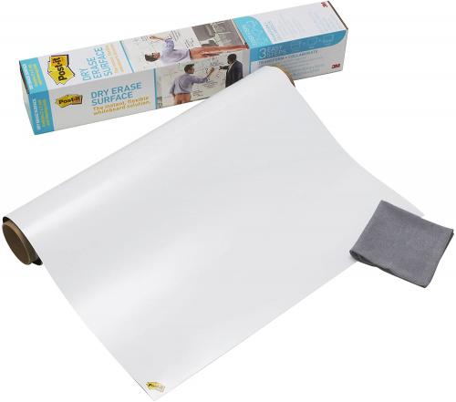 Fournitures de bureau : Tableau blanc post-it adhesif en rouleau 60,9 x 91,4cm effacable a sec