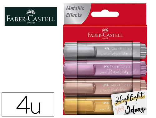 Faber-Castell Textliner 46 - Surligneur - Pointe Biseautée - Etui de 4