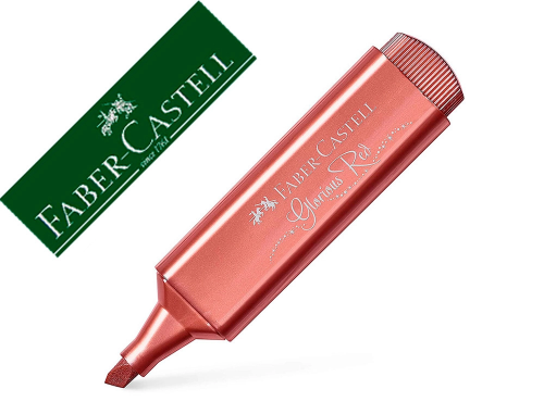 Faber-Castell Textliner 46 - Surligneur - Pointe Biseautée - Pearl Rose Métal