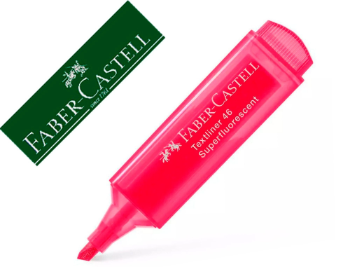 Faber-Castell Textliner 46 - Surligneur - Pointe Biseautée - Rouge Métal