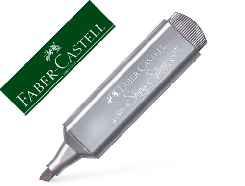 Faber-Castell Textliner 46 - Surligneur - Pointe Biseautée - Shiny Silver