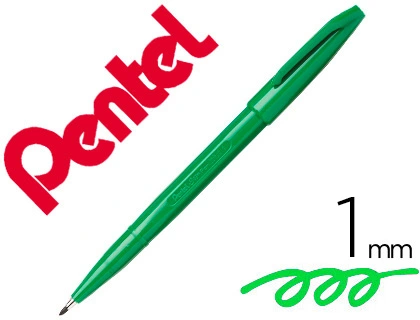 Pentel Sign Pen S520 - Feutre Fin - Pointe Moyenne 1mm - Vert