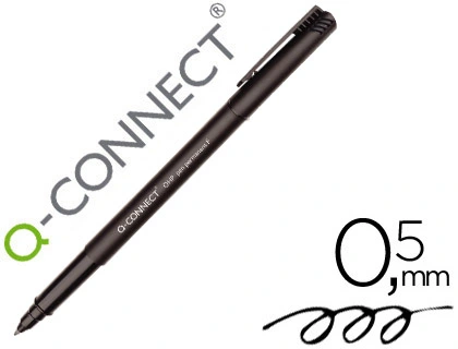 Q-Connect OHP Pen - Feutre Fin Permanent - Pointe Fine - Noir